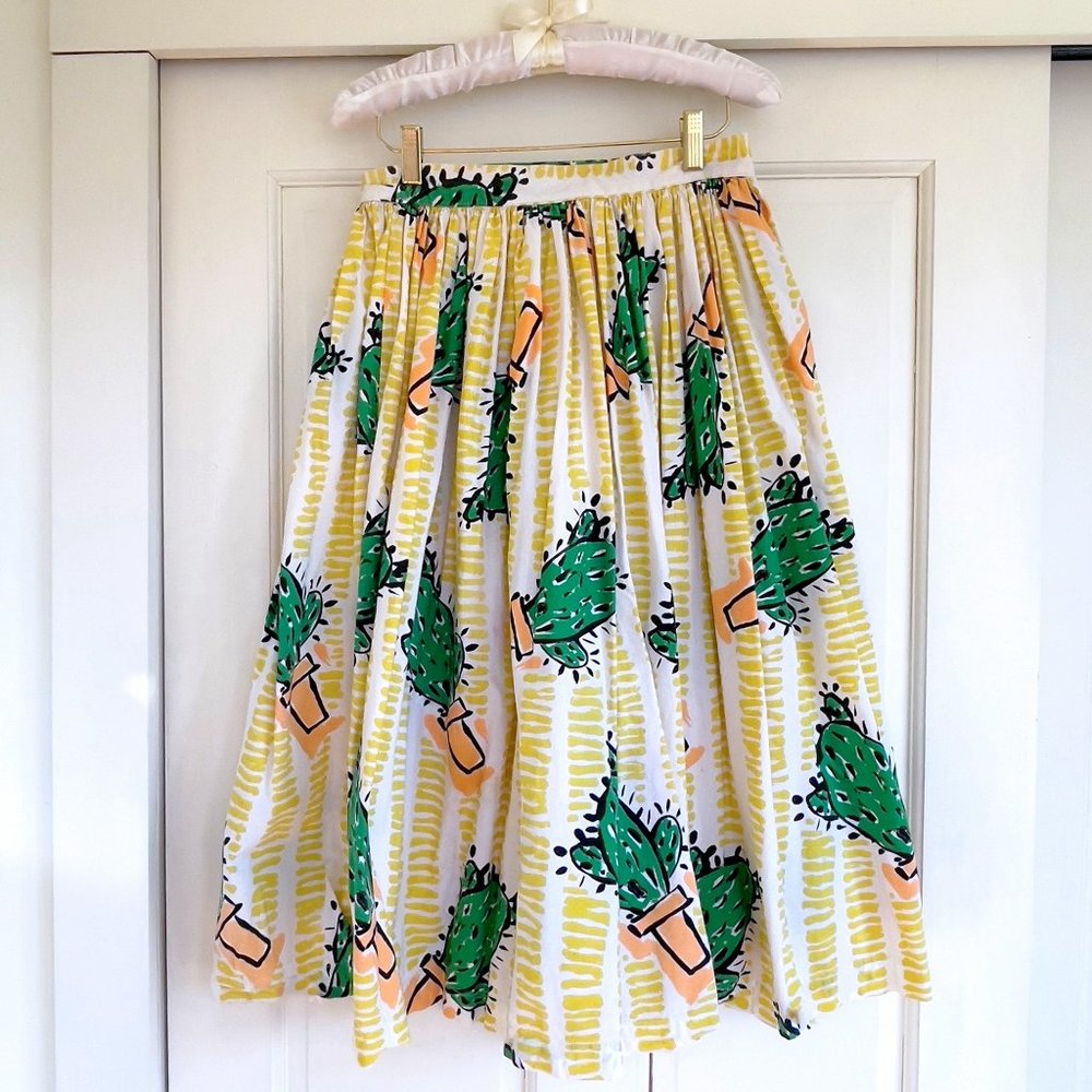 Vintage 80s Fiorucci Cactus Pattern skirt size 8